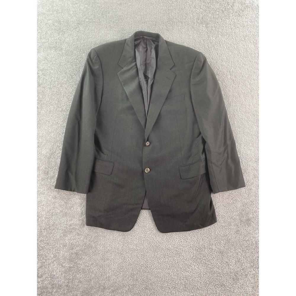 Hickey Freeman Suit Jacket 44 R Taupe Wool Glen Plaid Loro Piana Zerlander Italy